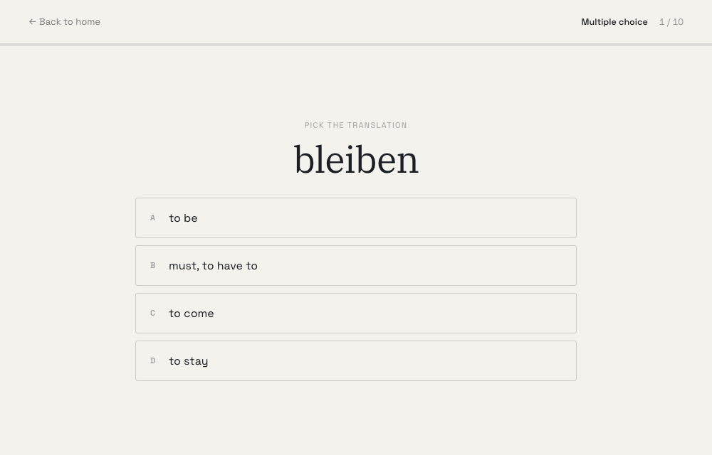 Test de vocabulario alemán — germanbasicwords.com